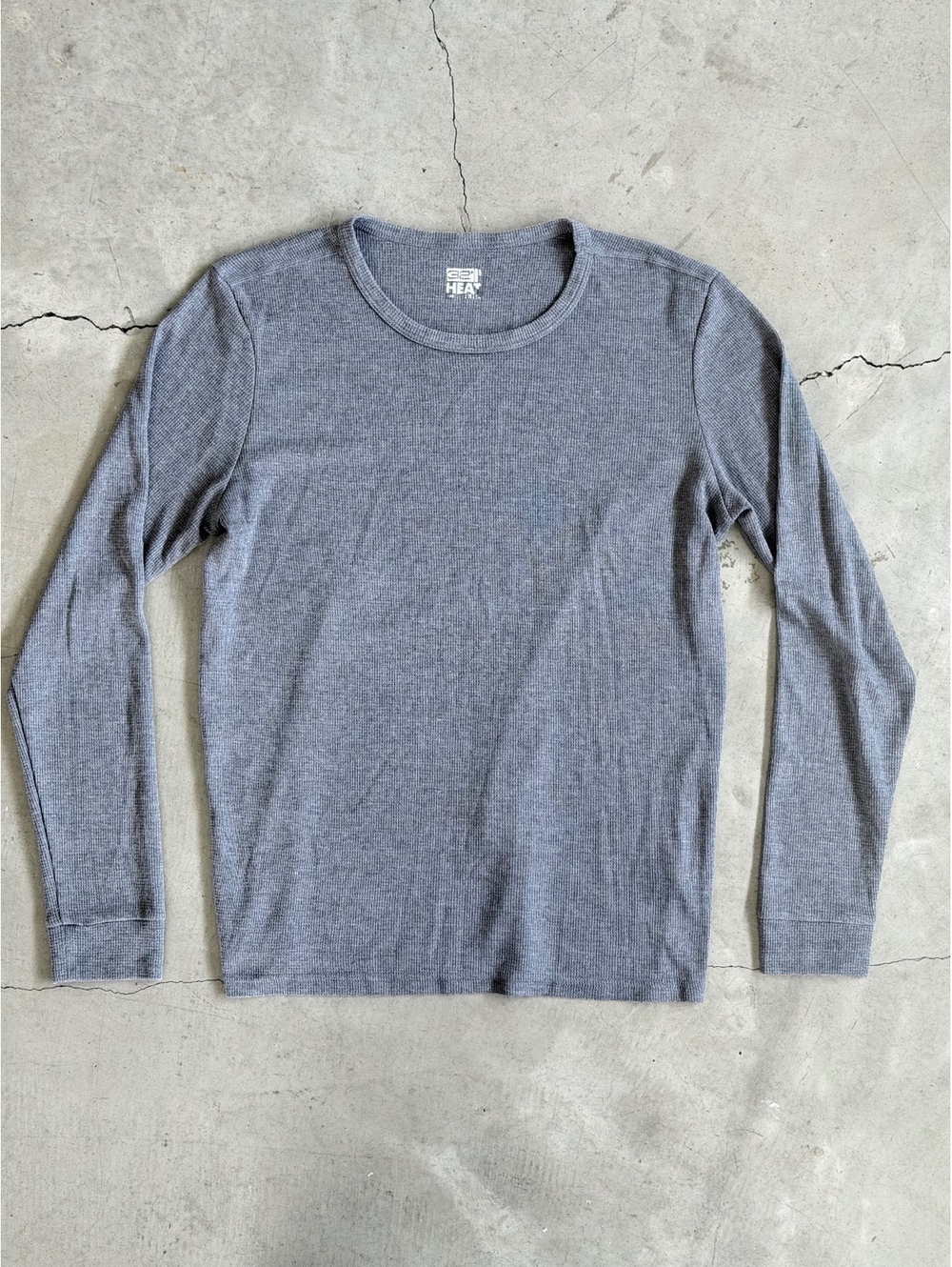 32 Degrees Heat / Thermal Waffle Long Sleeve / Gray L